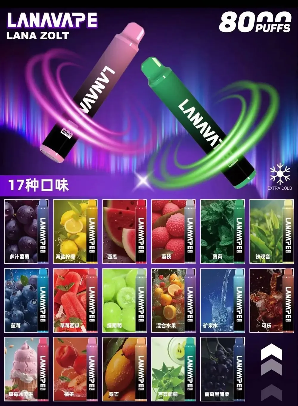 拉娜一次性/拋棄式8000口 全家福